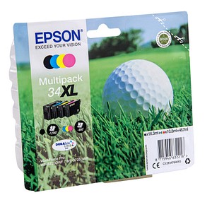 4 EPSON 34XL / T3476XL schwarz, cyan, magenta, gelb Tintenpatronen 4 EPSON 34XL / T3476XL schwarz, cyan, magenta, gelb Tintenpatronen