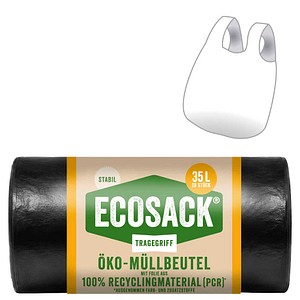 ECOSACK® Müllbeutel 35,0 l schwarz 20 µm, 20 St.