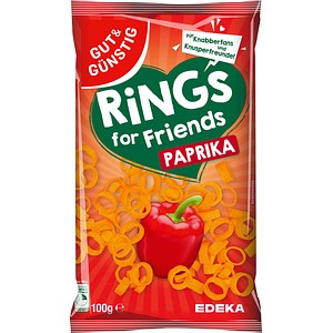 GUT&GÜNSTIG Kartoffelringe Paprika Chips 100,0 g, 1 St.