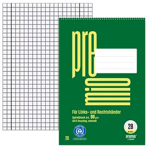premio® Collegeblock Premio kariert DIN A4 Innen- und Außenrand, 1 St.
