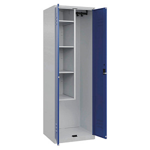 CP Putzmittelschrank Classic Plus 080100-00 S10003 enzianblau, lichtgrau 60,0 x 50,0 x 185,0 cm, aufgebaut