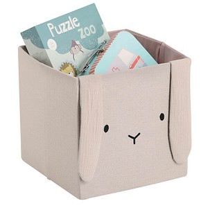 Zeller Hase Aufbewahrungsbox beige 28,0 x 28,0 x 28,0 cm, 1 St.