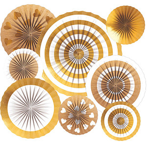 amscan® Partydeko-Set gold, 1 St.
