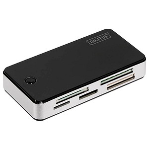 DIGITUS Multi-Compact Flash, Memory Stick, microSD, miniSD, SD-Kartenleser schwarz