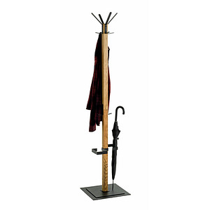 HAKU Möbel Kleiderständer 54325 eiche Holz 6 Haken 40,0 x 180,0 cm, 1 St.