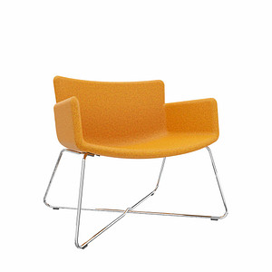 fm Sessel LODUS orange chrom Stoff 86,0 x 72,0 x 80,0 cm, 1 St.