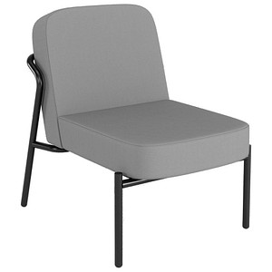 medso powered by PAPERFLOW Sessel MEDSO S Rund grau schwarz Kunststoff 58,0 x 74,3 x 73,6 cm, 1 St.