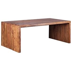 WOHNLING Schreibtisch braun rechteckig, Wangen-Gestell braun 180,0 x 100,0 cm