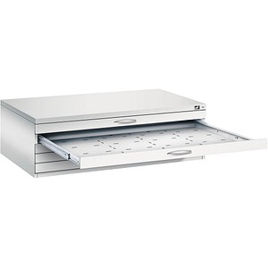 CP 7200 Planschrank lichtgrau 5 Schubladen 135,0 x 96,0 x 42,0 cm