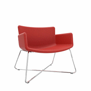 fm Sessel LODUS rot chrom Stoff 86,0 x 72,0 x 80,0 cm, 1 St.