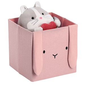 Zeller Hase Aufbewahrungsbox altrosa 28,0 x 28,0 x 28,0 cm, 1 St.