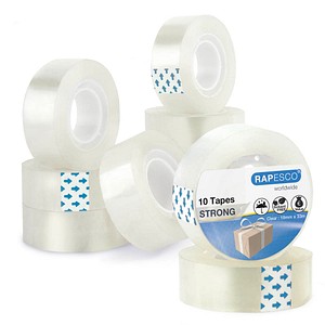 RAPESCO® Klebefilm transparent 19,0 mm x 33,0 m 10 Rollen