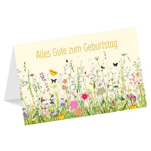 LUMA Geburtstagskarte Blumenwiese LU2838 DIN B6, 1 St.