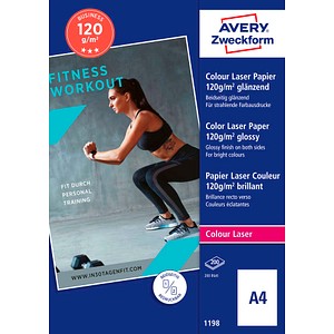 AVERY Zweckform Fotopapier 1198 DIN A4 glänzend 120 g/qm 200 Blatt