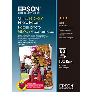 EPSON Fotopapier C13S400038 10,0 x 15,0 hochglänzend 183 g/qm 50 Blatt EPSON Fotopapier C13S400038 10,0 x 15,0 hochglänzend 183 g/qm 50 Blatt