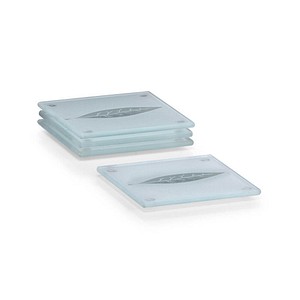 Zeller Untersetzer transparent 10,0 x 10,0 cm 4-tlg.