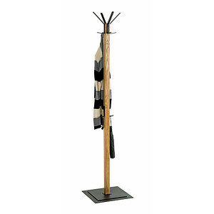 HAKU Möbel Kleiderständer 54326 eiche Holz 6 Haken 40,0 x 180,0 cm, 1 St.