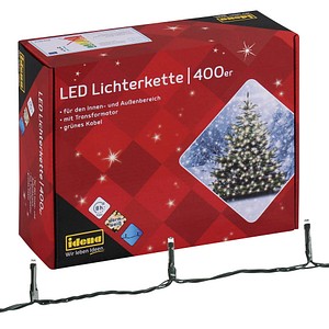 Idena 400er LED Lichterkette grün 47,9 m, 1 Pack