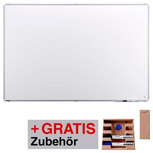 AKTION: Legamaster Whiteboard PREMIUM PLUS 180,0 x 120,0 cm weiß emaillierter Stahl + GRATIS 2 Boardmarker TZ (schwarz, blau), Whiteboard Löscher, Markerhalter, Magnet