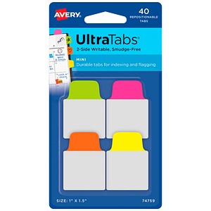 AVERY Zweckform UltraTabs Mini Haftmarker farbsortiert 40 Blatt