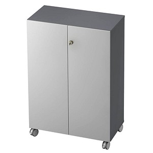 HAMMERBACHER Aktenschrank Profi, V238T3RA/G/5/SG graphit, grau 2 Fachböden 80,0 x 42,0 x 117,2 cm