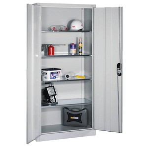 CP Stahlschrank 8920-052 S10202 lichtgrau 4 Fachböden 93,0 x 40,0 x 195,0 cm, aufgebaut, 1 St.