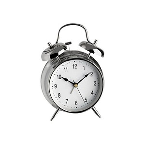 TFA® Wecker 98.1043 weiß silber Metall 11,7 x 17,2 cm
