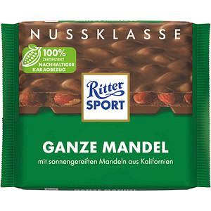 Ritter SPORT GANZE MANDEL Schokolade 100,0 g, 1 St.