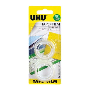 UHU Klebefilm transparent 19,0 mm x 7,5 m 2 Rolle