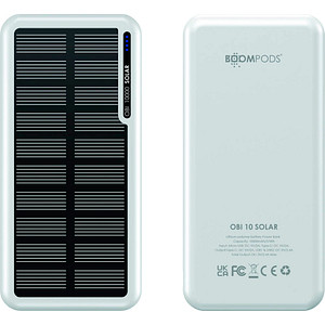 BOOMPODS OBI-SOLAR Solar-Powerbank 10.000 mAh weiß