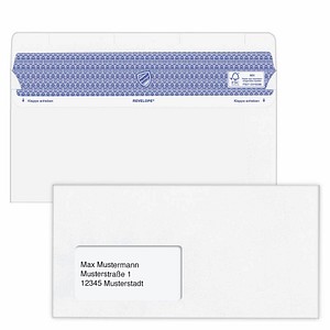 MAILmedia Briefumschläge Revelope® Professional DIN lang+ mit Fenster offset weiß selbstklebend 500 St.