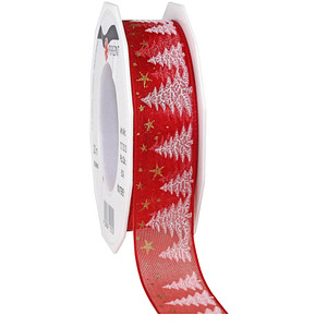 PRÄSENT Geschenkband Monterey seidenmatt rot 25,0 mm x 20,0 m
