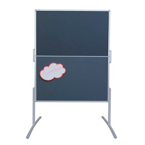 FRANKEN Moderationswand PRO klappbar 120,0 x 150,0 cm grau