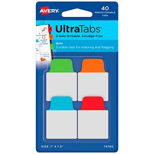 AVERY Zweckform UltraTabs Mini Haftmarker farbsortiert 40 Blatt