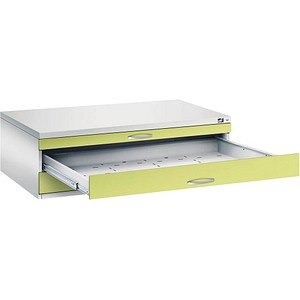 CP 7200 Planschrank clowngrün, lichtgrau 3 Schubladen 135,0 x 96,0 x 42,0 cm, 1 St.