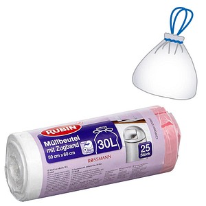 RUBIN Müllbeutel 30,0 l rot, 25 St.