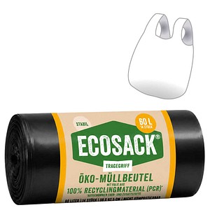 ECOSACK® Müllbeutel 60,0 l schwarz 20 µm, 14 St.
