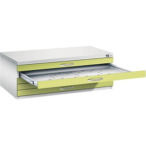 CP 7100 Planschrank clowngrün, lichtgrau 5 Schubladen 110,0 x 76,5 x 42,0 cm, 1 St.