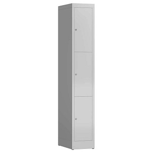 ClassiX Schließfachschrank lichtgrau X-520310, 3 Schließfächer 31,0 x 50,0 x 180,0 cm