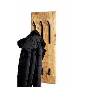 HAKU Möbel Wandgarderobe 52976 akazie Holz 6 Haken 36,0 x 100,0 cm, 1 St.