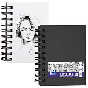 OXFORD Skizzenbuch Sketchbook DIN A6 blanko, schwarz Hardcover 80 Seiten, 1 St.