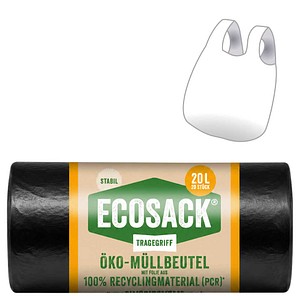 ECOSACK® Müllbeutel 20,0 l schwarz 20 µm, 20 St.