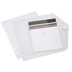 FolderSys Dokumententaschen DIN A5 transparent genarbt 0,20 mm, 10 St.