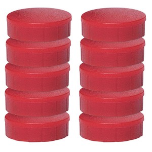 MAUL Magnete rot, Kunststoff Ø 2,0 cm, 10 St.