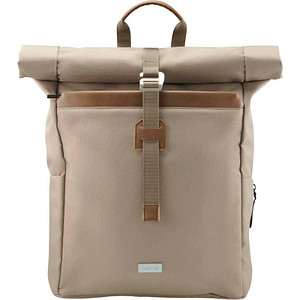 hama Laptop-Rucksack Silvan Recycling-PET beige 22,0 l bis 41,0 cm (16,2 Zoll)