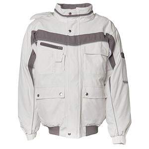 PLANAM® unisex Arbeitsjacke PLALINE weiß, zink Größe XL