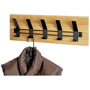 HAKU Möbel Wandgarderobe 54336 eiche Holz 5 Haken 60,0 x 20,0 cm, 1 St.