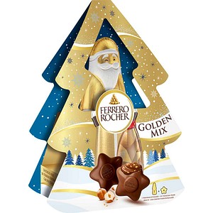 FERRERO Rocher Mixpack Weihnachtsmann + Golden Stars Schokolade 116,0 g, 1 St.