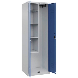 CP Putzmittelschrank Classic Plus 080100-00 S10018 fernblau, lichtgrau 4 Fachböden 60,0 x 50,0 x 185,0 cm, aufgebaut, 1 St.