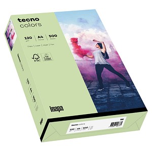 tecno Kopierpapier colors mittelgrün DIN A4 120 g/qm 250 Blatt tecno Kopierpapier colors mittelgrün DIN A4 120 g/qm 250 Blatt